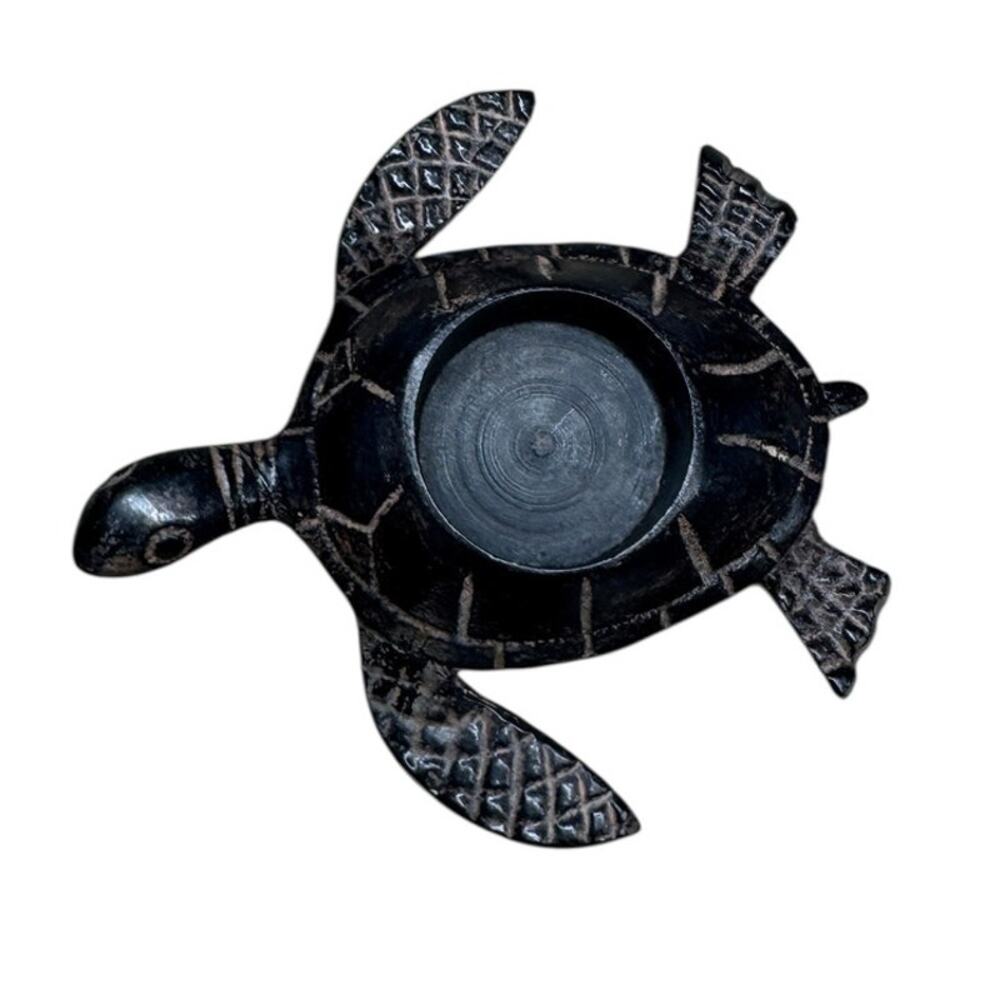 Cast Iron Metal Turtle Tea Light Candle Holder